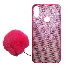 Capa para Samsung Galaxy A60 e M40 - Gliter com Pompom Pink